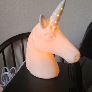 Unicorn night light, Porcelain, 8"